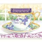 Grape Thank You Tea Cup Greeting Card SET of 6