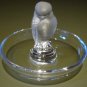 Lalique Crystal & Frosted Glass Sparrow Pin Tray