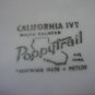 Vintage California Ivy Poppytrail Dinner Plate