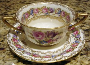 Elaborate VIENNA by Rosenthal Cream Soup Cup and Saucer