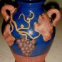 Outstanding Vintage Signed Art Pottery Vase Grape Design