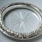 S Kirk & Son Inc Sterling Silver Repousse & Cut Glass Coaster