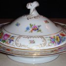 PT Bavaria Tirschenreuth Dresden Flowers Vegetable Bowl with Lid