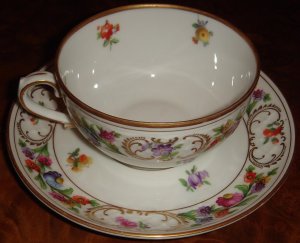 Schumann Bavaria Cup & Saucer Set Dresden Flowers