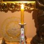 Impressive Vintage 12" Dresden Flowers Candlestick