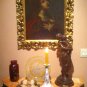 Impressive Vintage 12" Dresden Flowers Candlestick