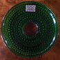 3" Forest Green Glass Bobeche, Candle Ring, Finland, Bubbles, 4 available, NOM