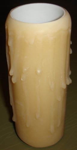 Set of 6 4" PolyBeeswax Standard Base Candle Covers for Light Fixture or Lamp