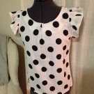 Silky Polka Dot Blouse, Ai-pai, Size S