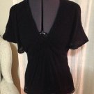Loose Black Blouse, Anthropologie, Size 2