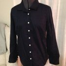 Navy Cotton Blouse, J Crew, Size M