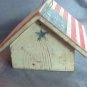 Wonderful Hand Made Flag Birdhouse Patriotic Bird House