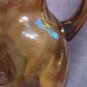 Large Amber Glass Hand Blown Swirl Pitcher 3 Quart