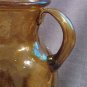 Large Amber Glass Hand Blown Swirl Pitcher 3 Quart