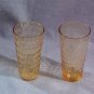 Amber Depression Honeycomb Optic Bubble Juice Tumblers