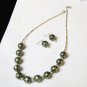 MN266 Sterling Silver Necklaced with Enameled Silver Beads. Comes with Earrings