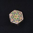 Multi-Colored Enameled Sterling Silver Ring Box