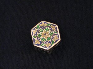 Multi-Colored Enameled Sterling Silver Ring Box