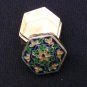 Multi-Colored Enameled Sterling Silver Ring Box