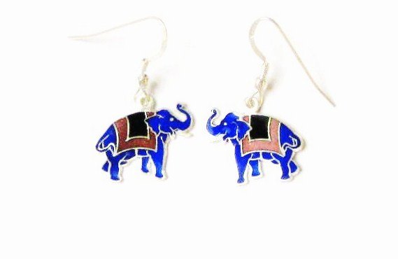 Elephant Sterling Silver Ear Rings