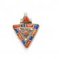 TB008       Tibetan Lapis Lazuli and Coral Pendant in Sterling Silver