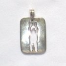 AQ018       Basketball Player Pendant in Sterling Silver