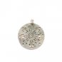 AQ019       Men in Circle Sterling Silver Pendant