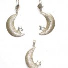 AQ021       Moon and Stars Pendant and EarRings