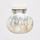 AQ023       Three Lizards Pendant in Sterling Silver