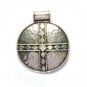 AQ024    Hammered Round Sterling Silver Pendant