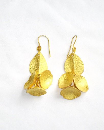 Gold Plated Earrings in Sterling Silver