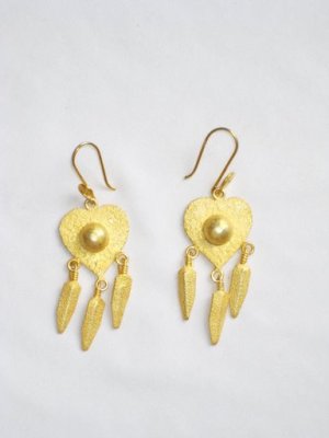 Gold Plated Earrings in Sterling Silver