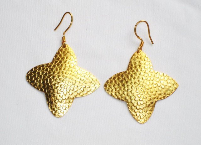 Gold Plated Earrings in Sterling Silver