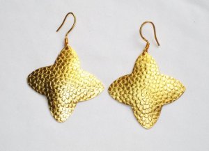 Gold Plated Earrings in Sterling Silver