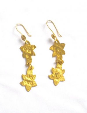 Gold Plated Earrings in Sterling Silver