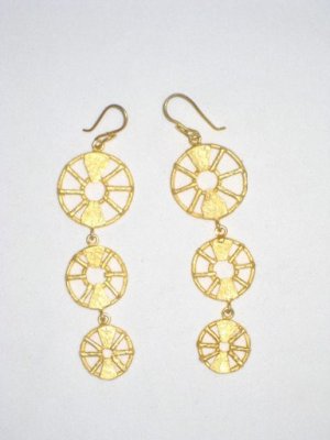 Gold Plated Earrings in Sterling Silver