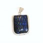 Deep Ocean Colored Dichroic Glass Silver Pendant