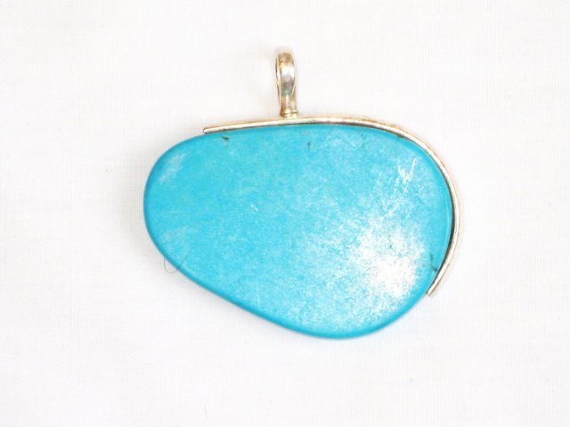 Turquoise Pendant in Sterling silver