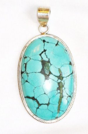 PN021       Turquoise Pendant in Sterling silver