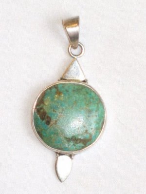 Turquoise Pendant in Sterling silver
