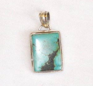 Turquoise Pendant in Sterling silver