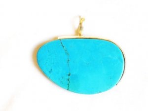 Turquoise Pendant in Sterling silver