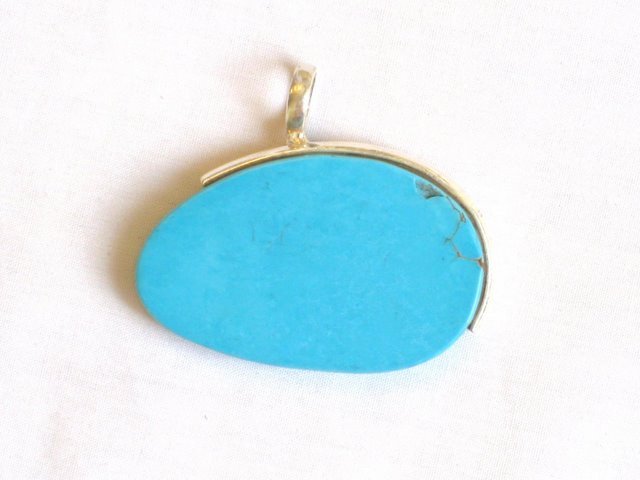 Turquoise Pendant in Sterling silver