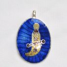 Enameled Pendant in Sterling Silver