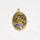 Enameled Pendant in Sterling Silver