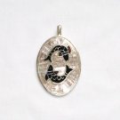 Enameled Pendant in Sterling Silver