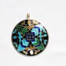Enameled Pendant in Sterling Silver