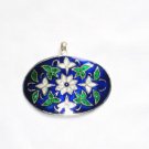 Enameled Pendant in Sterling Silver