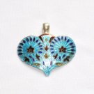 Enameled Pendant in Sterling Silver
