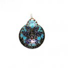 Enameled Pendant in Sterling Silver